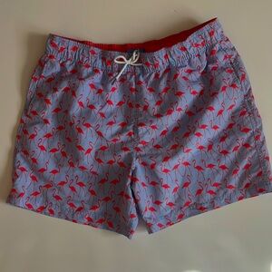 Men’s Blueport Retro Flamingo Print Swim Shorts XXL Bathing Suit